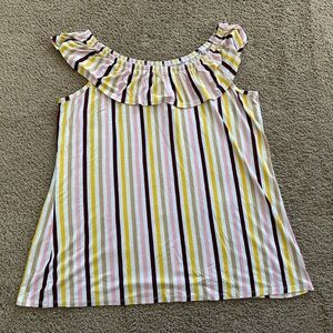 Lane Bryant Multicolor Striped Top.